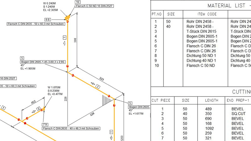 Isometrien mit Smap3D Plant Design