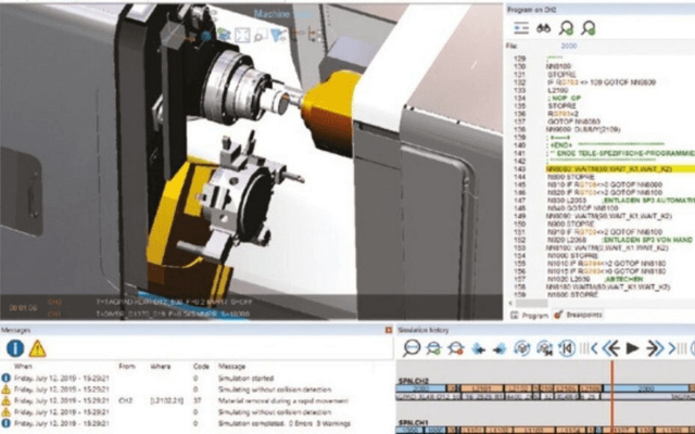 Simulation des tatsächlichen NC-Code mit Eureka Simulation des tatsächlichen NC-Code mit Eureka
