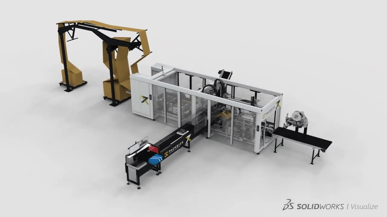 3D-Animation einer Verpackungsmaschine in SOLIDWORKS Visualize