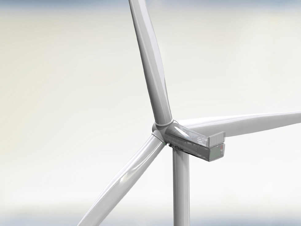 Digitales Modell eines Windrads