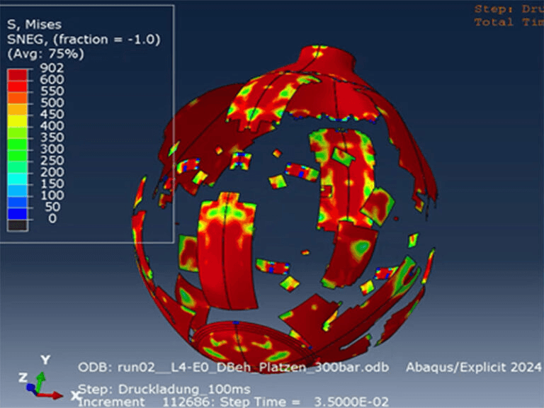 Berstender Druckbehälter Berstender Druckbehälter