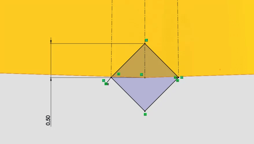 konstruktionslinien-quadrat Mit Hilfe von Konstruktionslinien ein Quadrat erstellen.