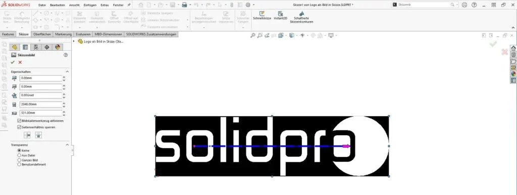 Logo in Skizze Skizzenbild