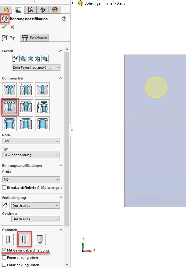 solidworks-bohrungsassistent-gewindebohrung solidworks-bohrungsassistent-gewindebohrung