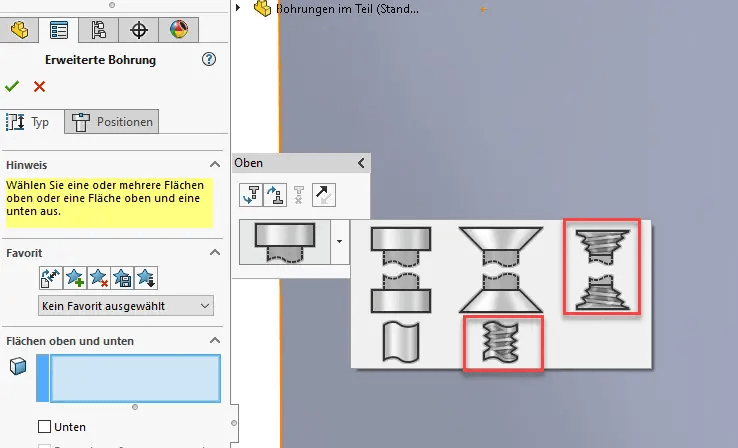 solidworks-erweiterte-bohrung-gewindebohrung solidworks-erweiterte-bohrung-gewindebohrung