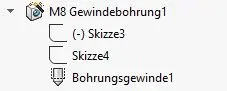 SOLIDWORKS Gewindedarstellung im Featurebaum