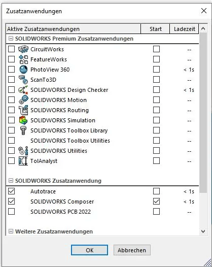 Zusatzanwendungen Solidworks Zusatzanwendungen Solidworks