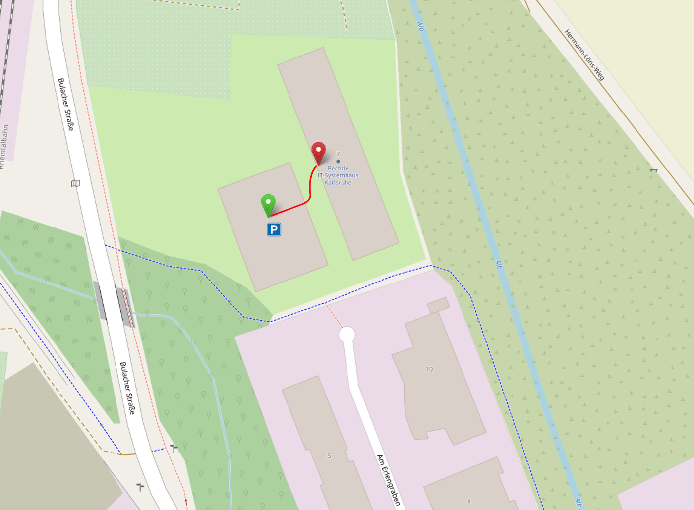 Anfahrtsskizze Standort Ettlingen Bechtle PLM Anfahrtsskizze zum Bechtle PLM Standort in Ettlingen