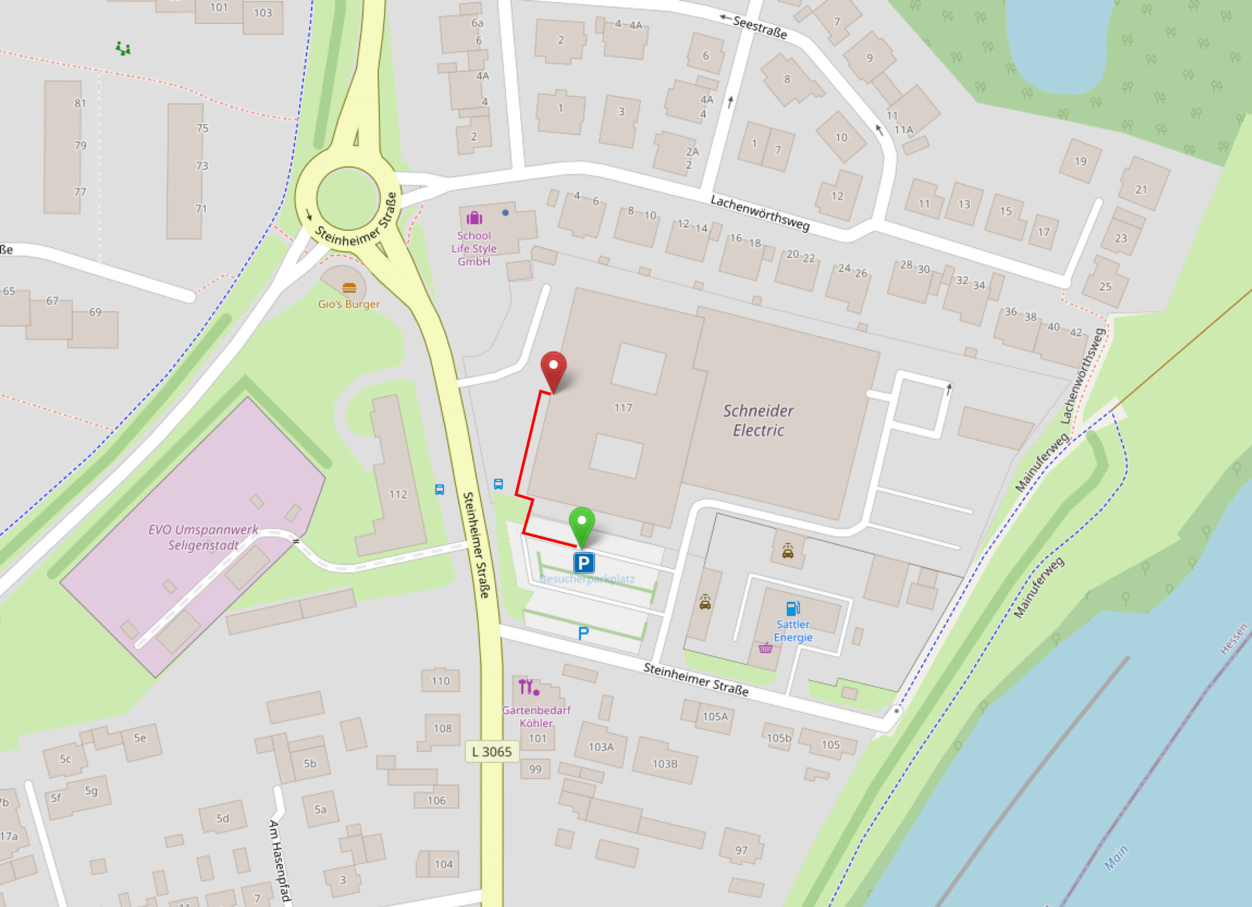 Anfahrtsskizze Standort Seligenstadt Bechtle PLM Anfahrtsskizze zum Bechtle PLM Standort in Seligenstadt