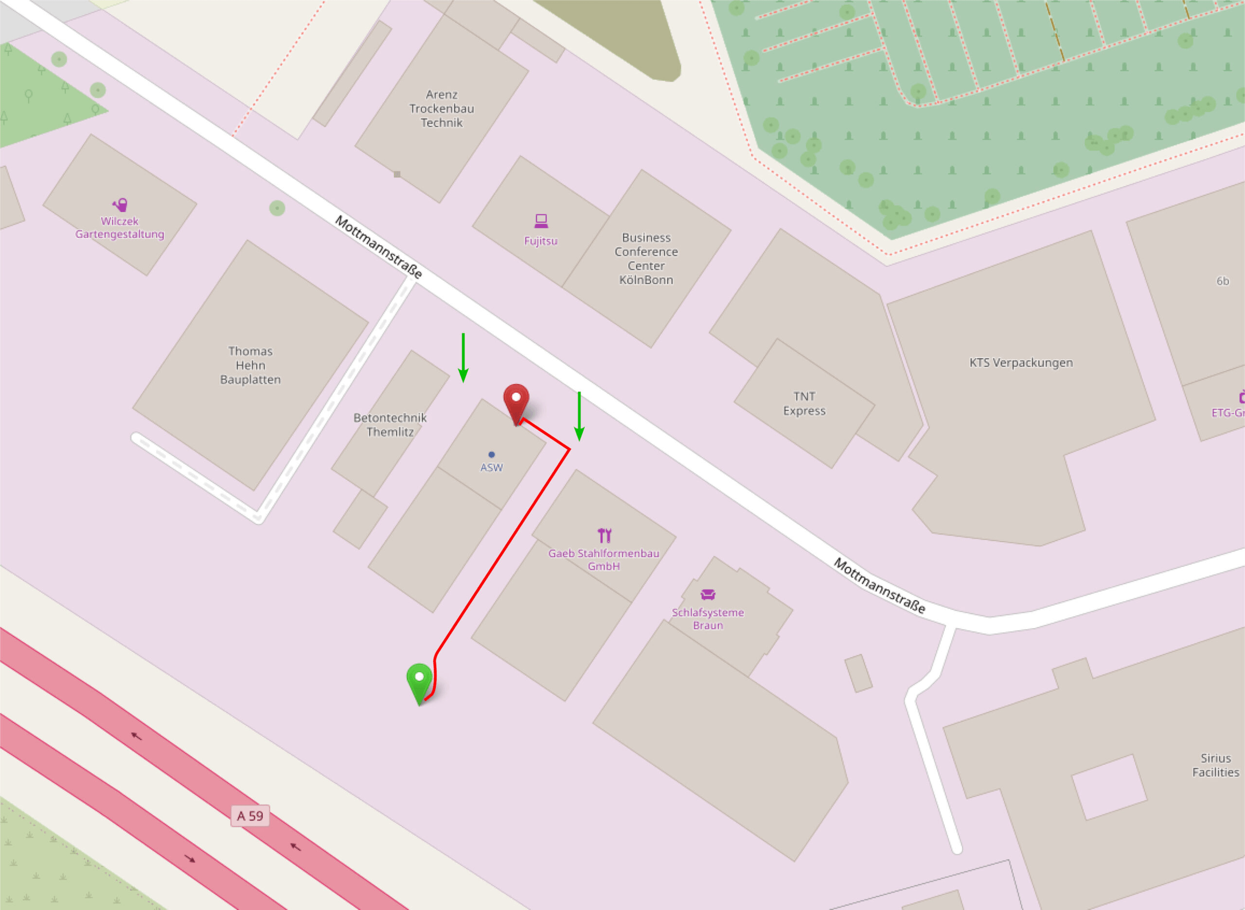 Anfahrtsskizze Standort Troisdorf Bechtle PLM Anfahrtsskizze zum Bechtle PLM Standort in Troisdorf