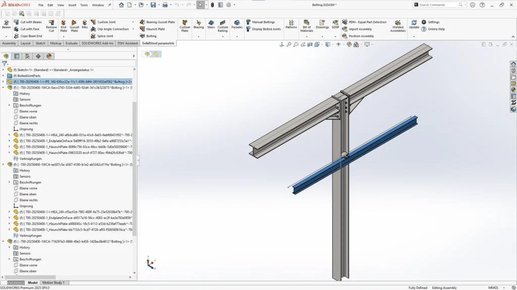 Funktion zur automatischen Benennung von Bauteilen im Konstruktionsprozess Beschreibung: