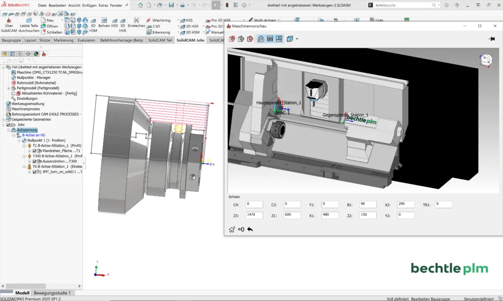 Übersicht der Kurzdreh-Funktion in der SOLIDWORKS Benutzeroberfläche