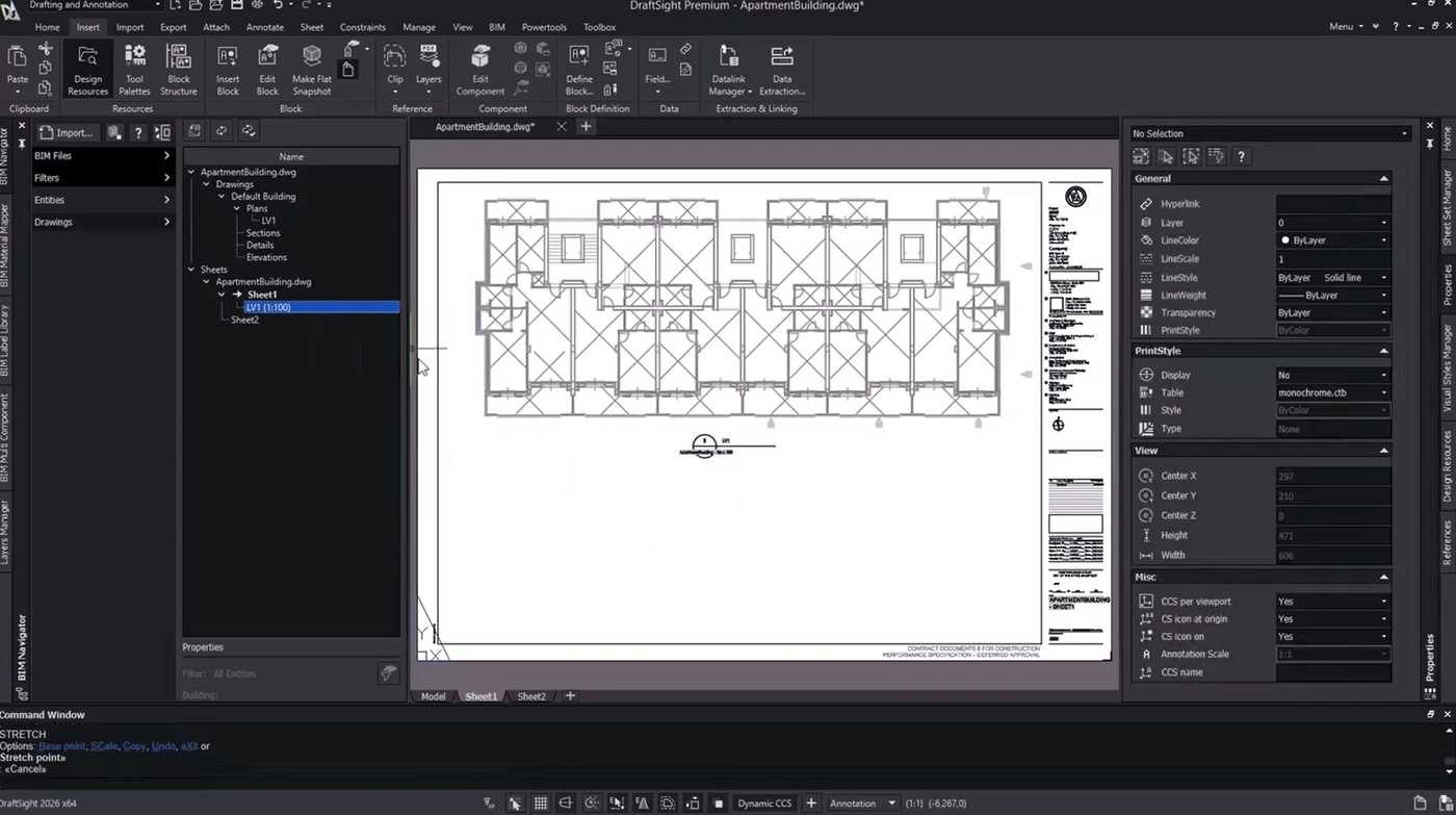 draftsight-apartment-architektur