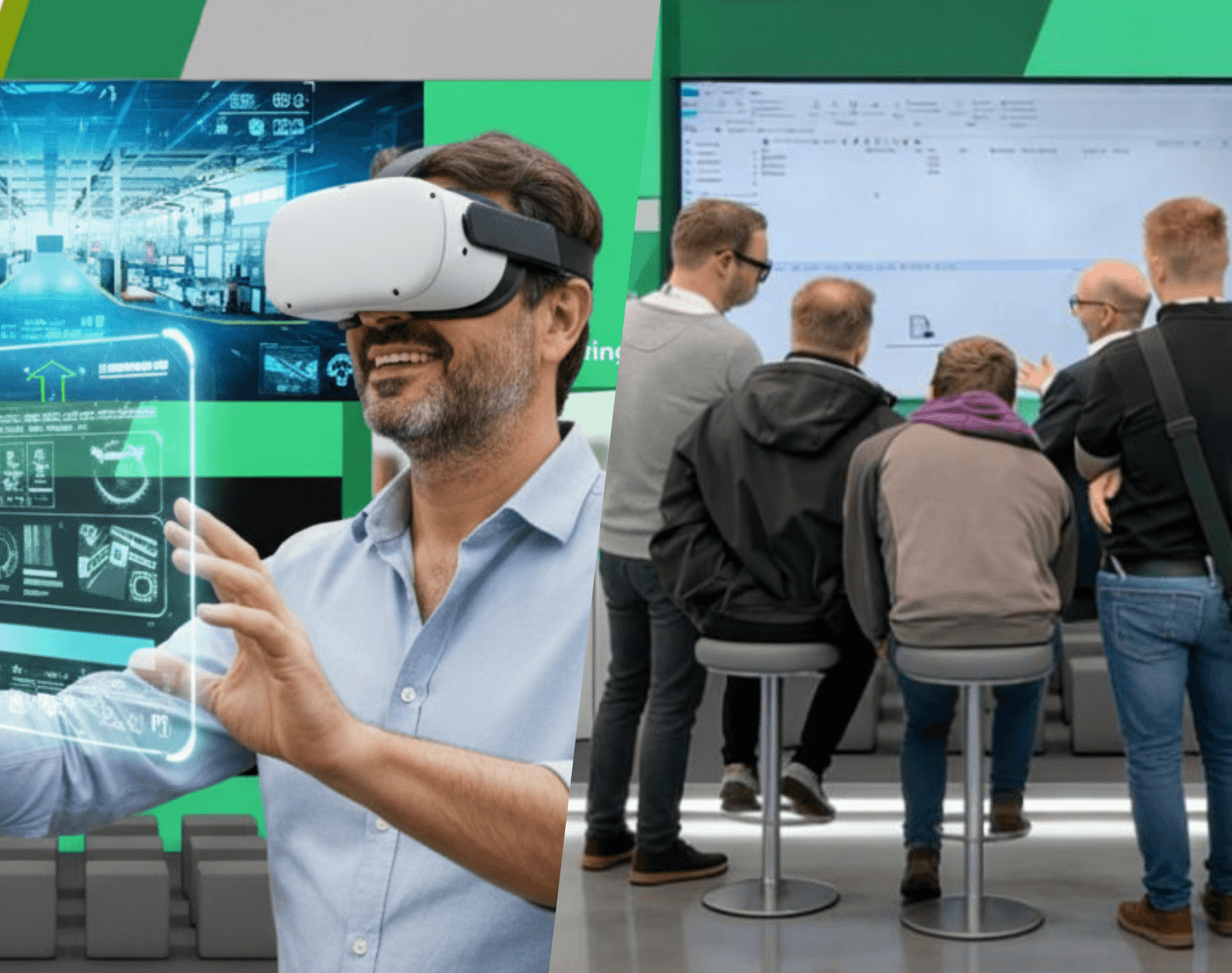 Bechtle PLM Hannover Messe Split Bild für XR-Demo Termin und geführter Rundgang