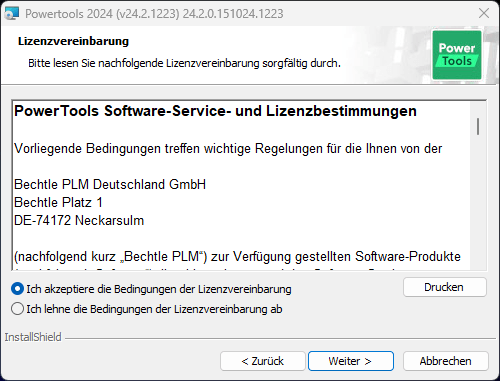 powertools-installation-lizenzvereinbarung