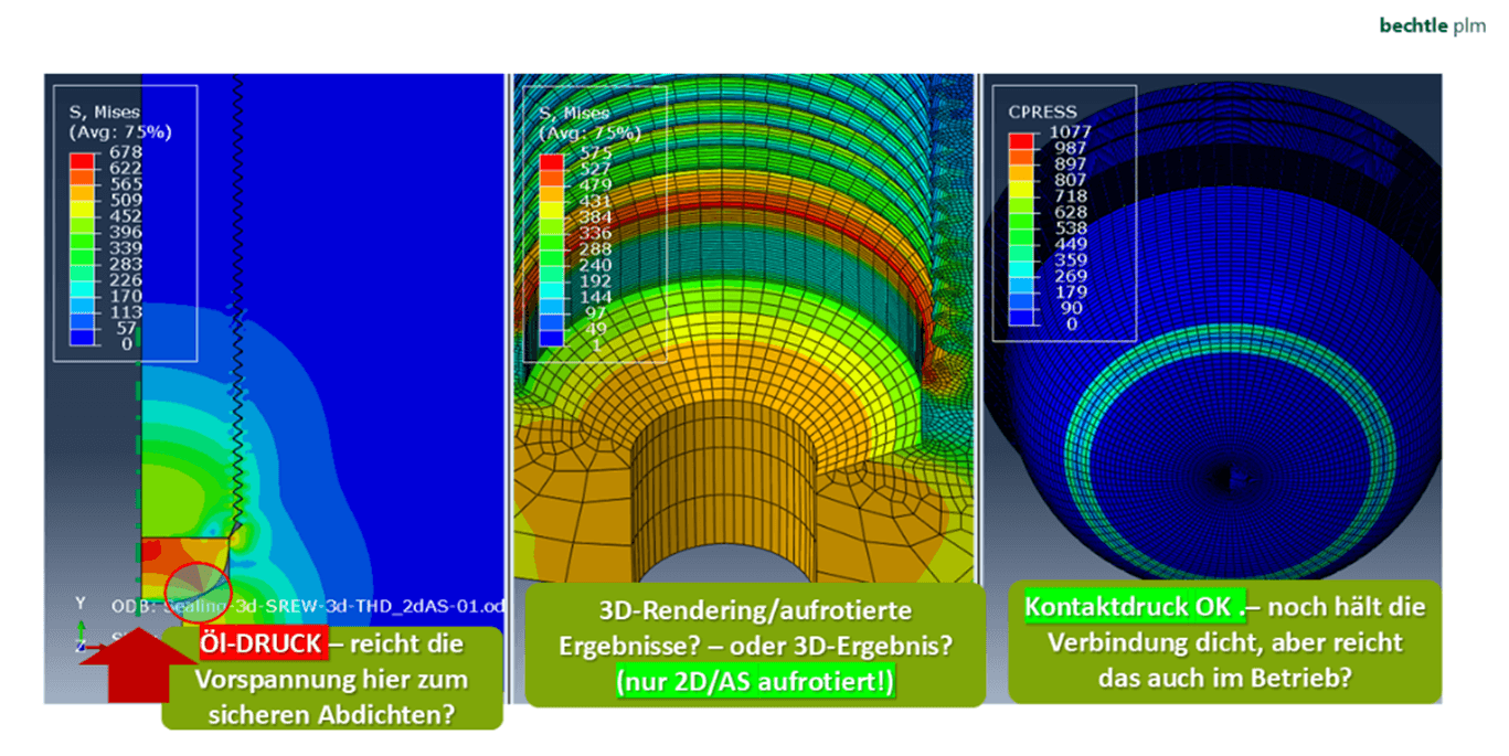2D/AS-Ergebnisse 3D-gerendert, am Beispiel „Druckleitung abdichten“