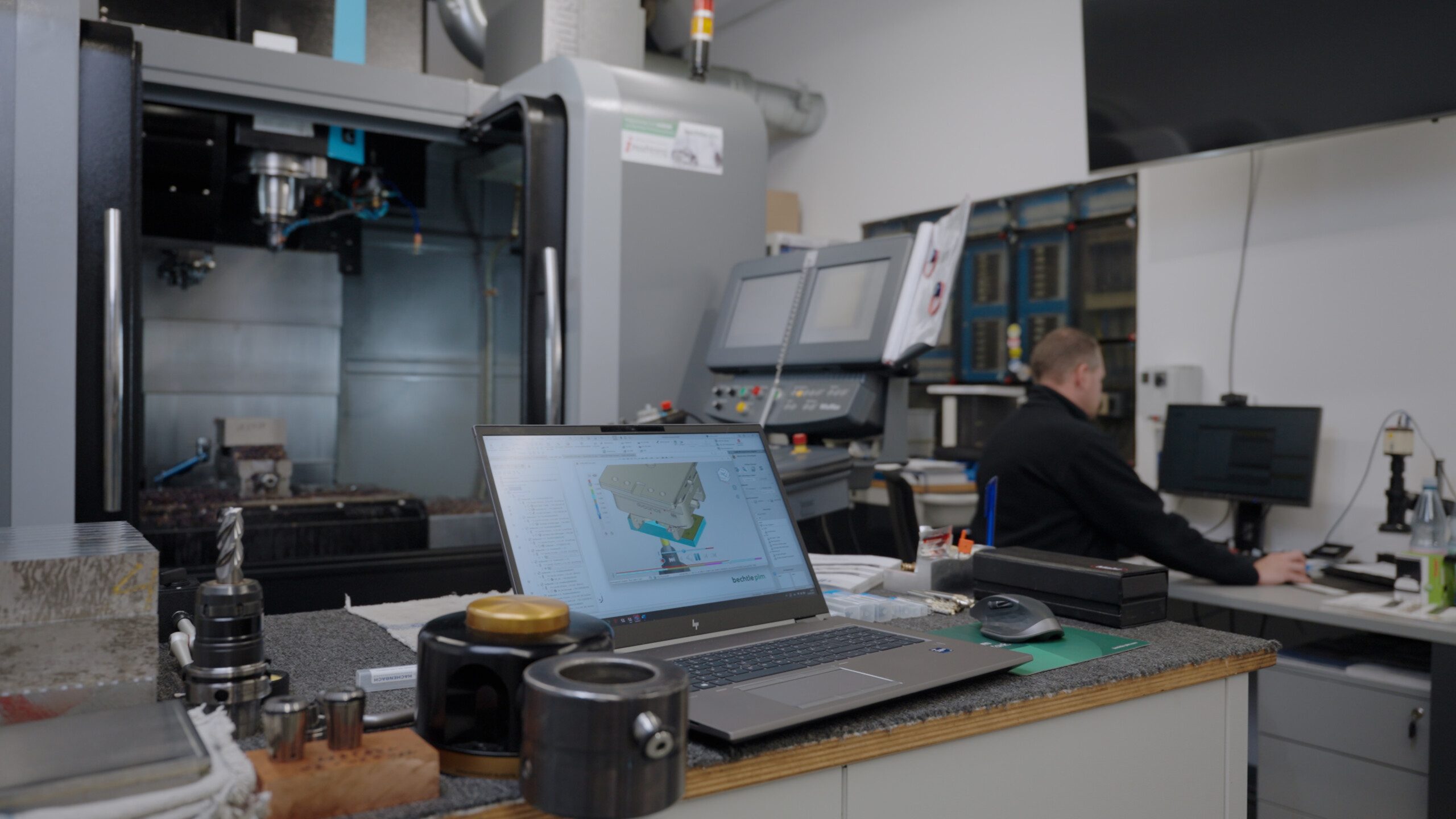 Digitales Bauteilmodell in CAM-Software zur Programmierung einer CNC-Fräsmaschine